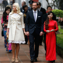 The Crown Prince and Crown Princess arrive at the Temple of Literature in Hanoi. Photo: Lise Åserud, NTB scanpix
